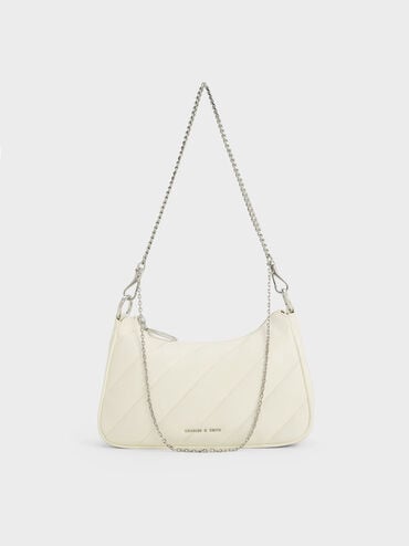 Philomena Puffy Chain-Strap Crossbody Bag