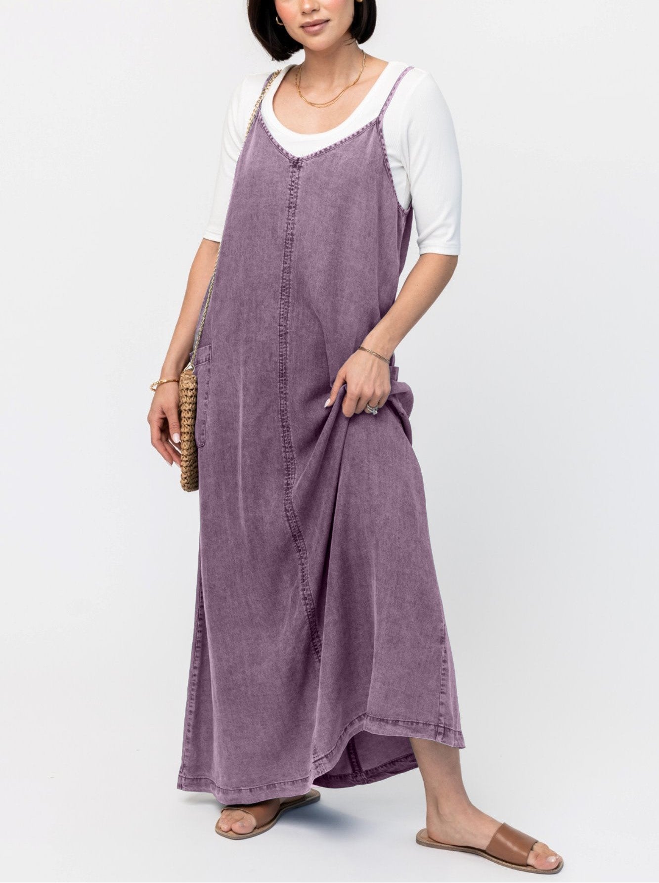 Women's Denim Maxi Jumper Dress