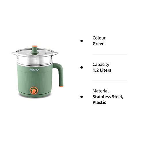 Multi Cook Kettle With Steamer, 1.2L Inner Pot 600watts