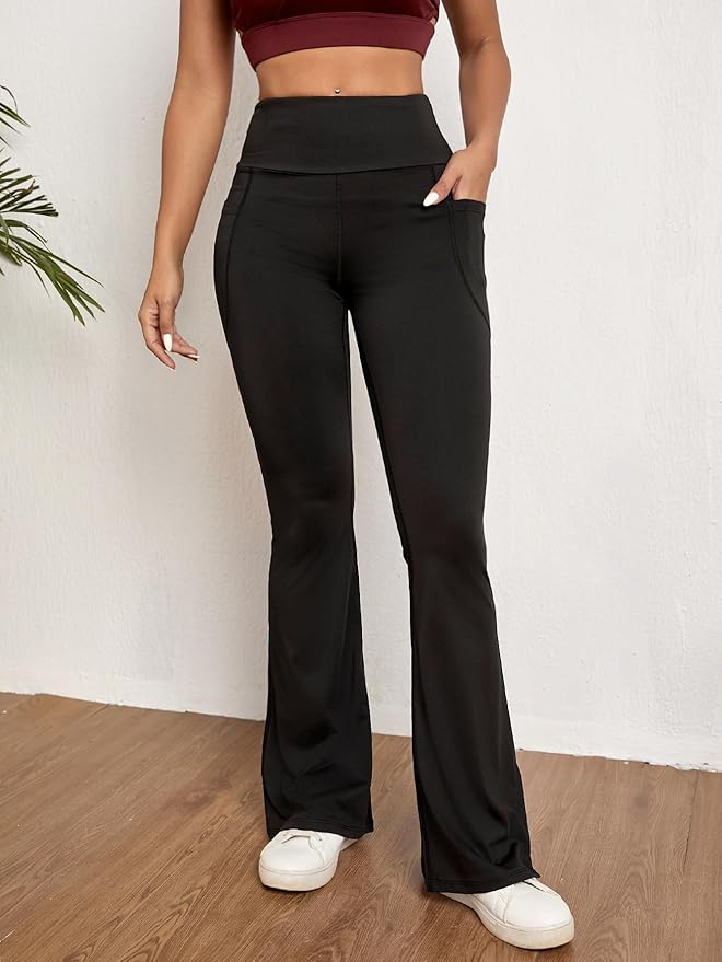 High Waisted Flares Bottom Leggings