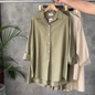 Rich Linen Shirt & Plazo Set For Women