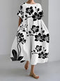 Spring and Summer Casual Floral Skirt Dress