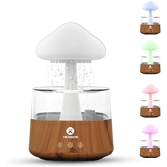 Cloud Rain Humidifier With Waterfall Lamp