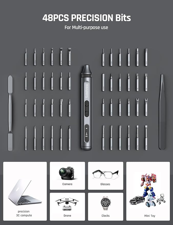 Mini Electric Screwdriver, 52 in 1 Electric Screwdriver