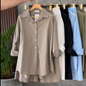 Rich Linen Shirt & Plazo Set For Women