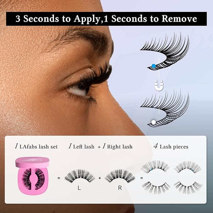 Fake Eyelashes Kits Natural Look Waterproof 2-in-1