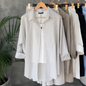 Rich Linen Shirt & Plazo Set For Women