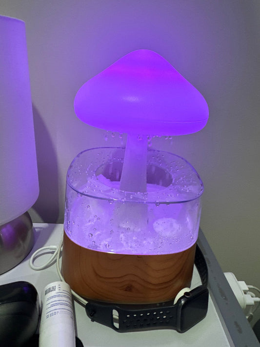 Cloud Rain Humidifier With Waterfall Lamp