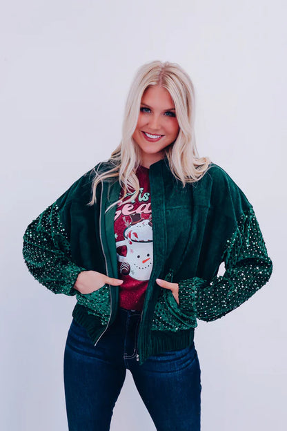 Kaleidoscope Glitter Cropped Jacket