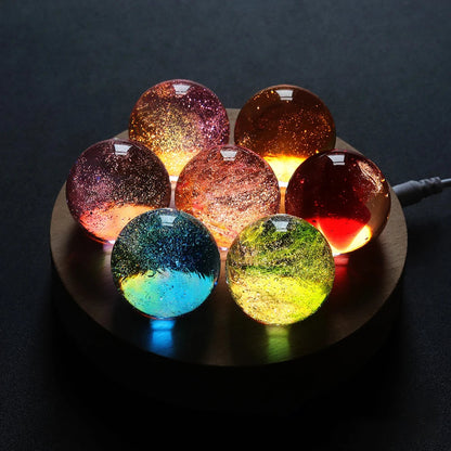 Luminous Crystal Ball Ornaments