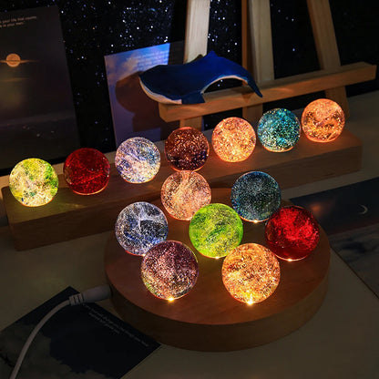 Luminous Crystal Ball Ornaments