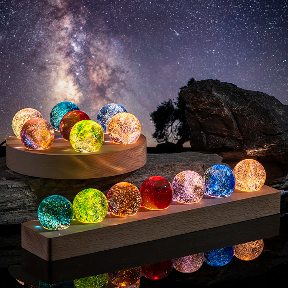 Luminous Crystal Ball Ornaments