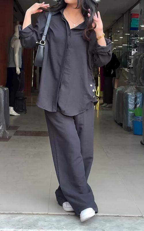 Casual Lapel Solid Color Suit