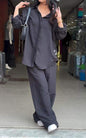 Casual Lapel Solid Color Suit