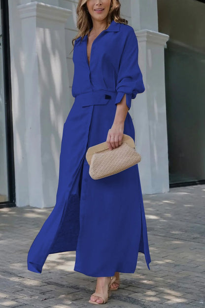 Casual Comfort Linen Top Maxi Dress