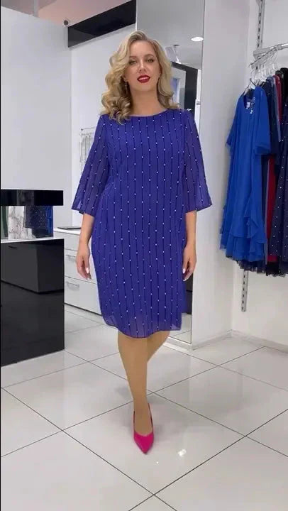 Round Neck Print Dress For Women